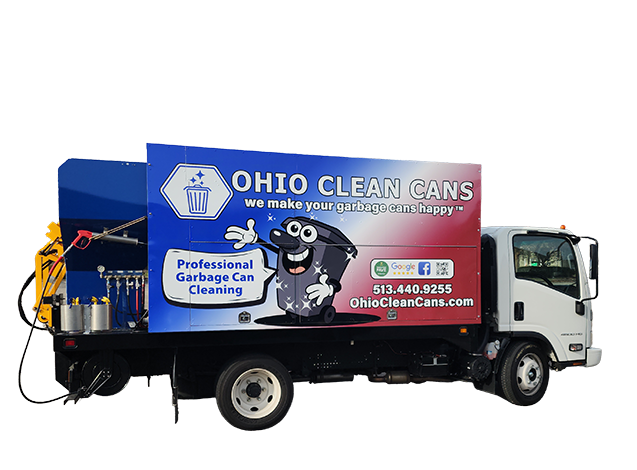 Ohio Clean Cans garbage can cleaning truck serving Loveland, Ohio